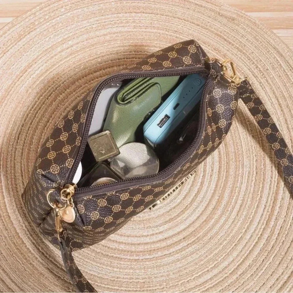 ⚠️Clearance Small Brown Patterned Shoulder / Crossbody Bag - Picture 2 of 4